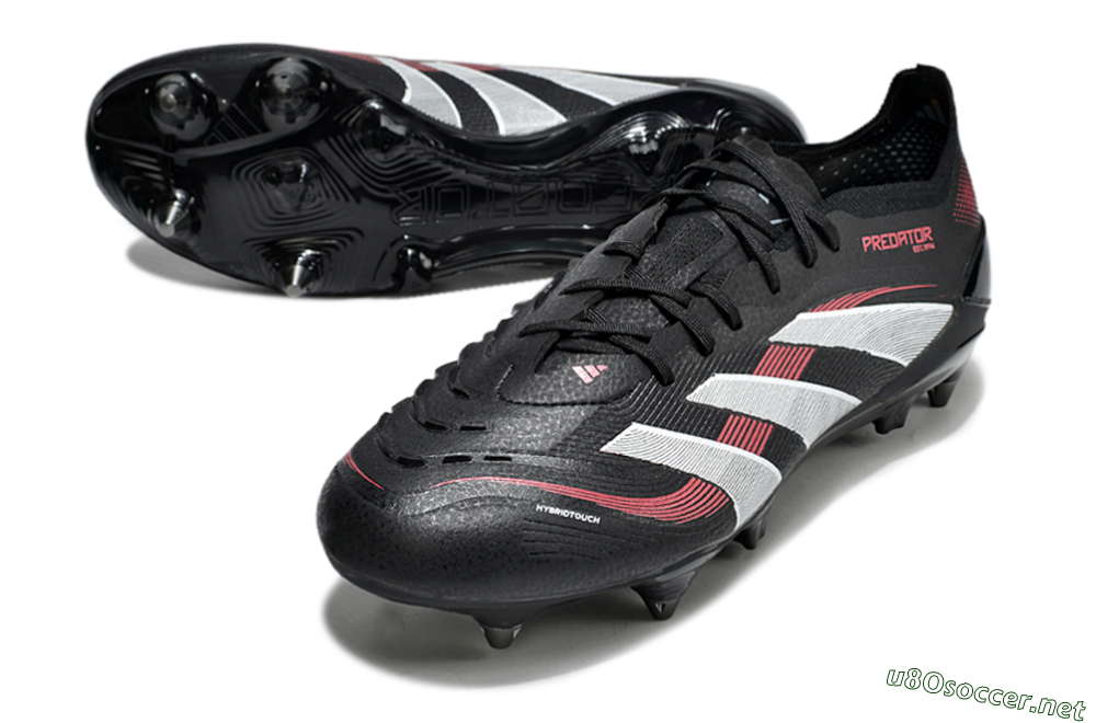 Men's Adidas Predator 25 Elite SG Football Boots - Black/White/Red 3