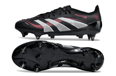 Men's Adidas Predator 25 Elite SG Football Boots - Black/White/Red