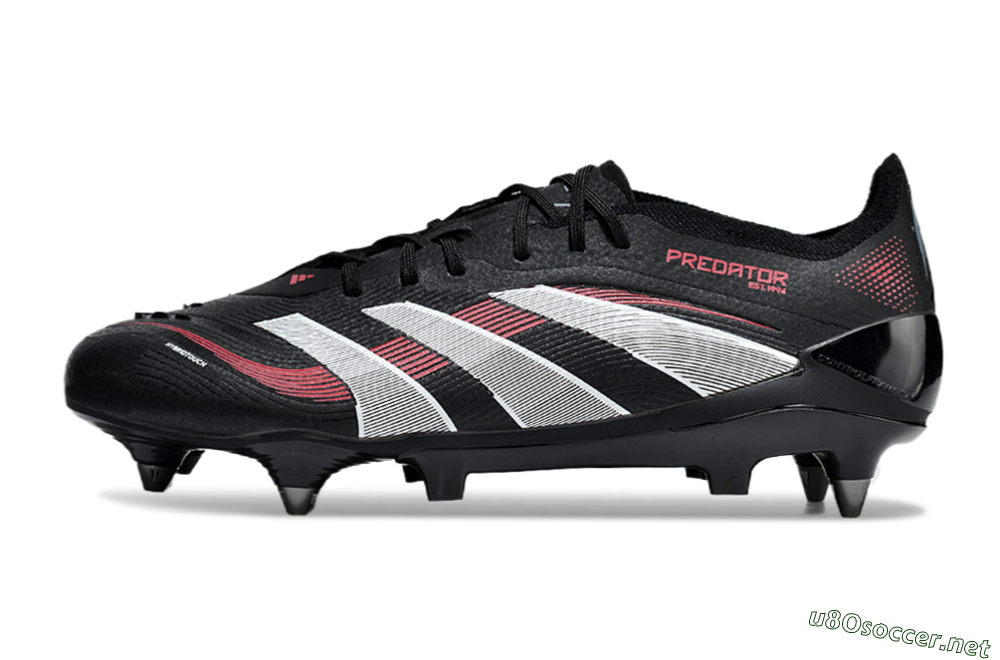 Men's Adidas Predator 25 Elite SG Football Boots - Black/White/Red 0