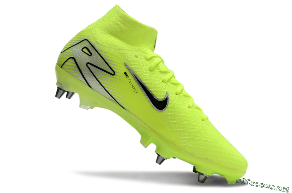 Men's Nike Air Zoom Mercurial Superfly 10 Elite SG Football Boots - Yellow/Black/Silver 4