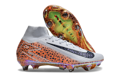Men's Nike Air Zoom Mercurial Superfly 10 Elite SG Football Boots - Grey/Black/Leopard