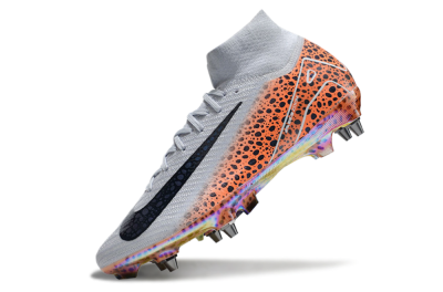 Men's Nike Air Zoom Mercurial Superfly 10 Elite SG Football Boots - Grey/Black/Leopard