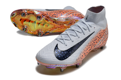 Men's Nike Air Zoom Mercurial Superfly 10 Elite SG Football Boots - Grey/Black/Leopard
