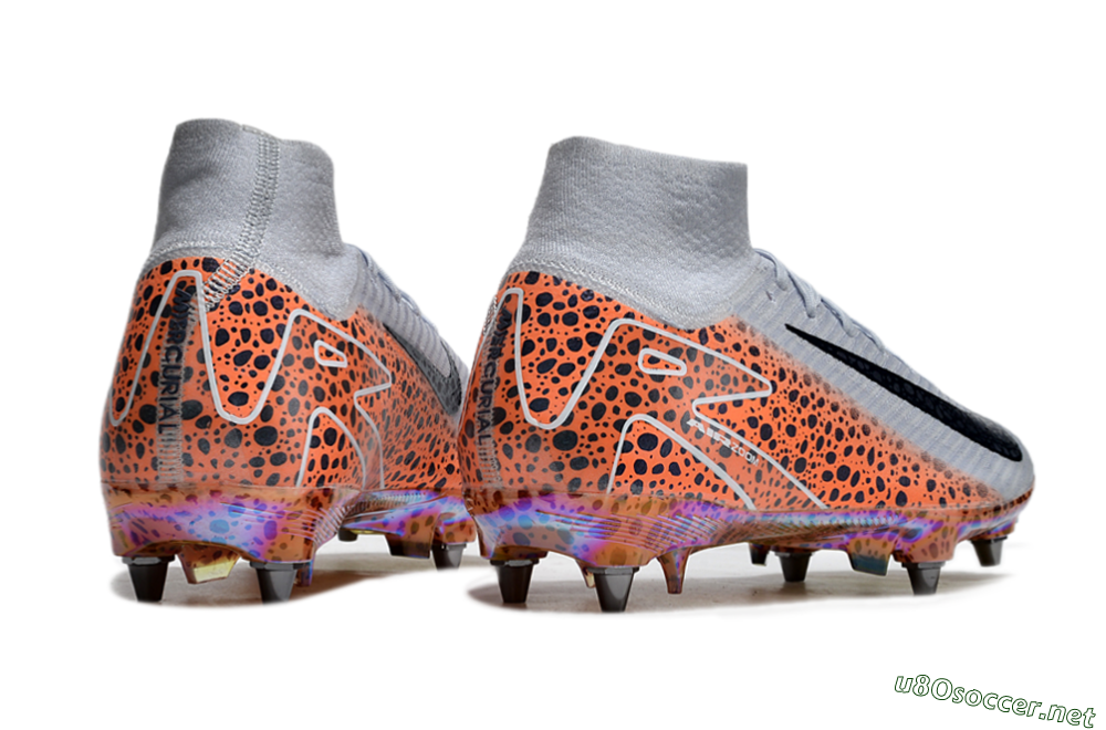 Men's Nike Air Zoom Mercurial Superfly 10 Elite SG Football Boots - Grey/Black/Leopard 6