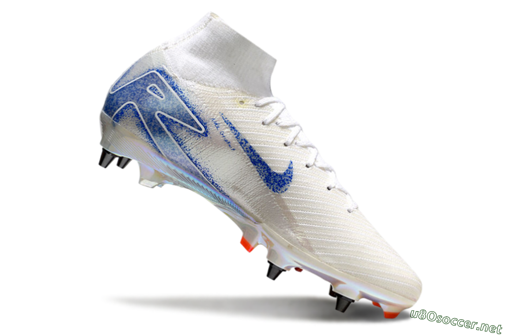 Men's Nike Air Zoom Mercurial Superfly 10 Elite SG Football Boots - Beige/White/Blue 4