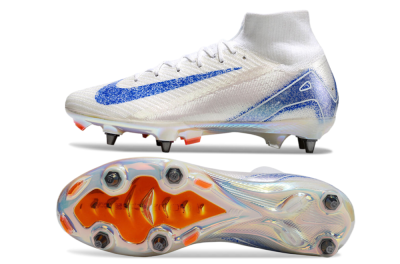 Men's Nike Air Zoom Mercurial Superfly 10 Elite SG Football Boots - Beige/White/Blue