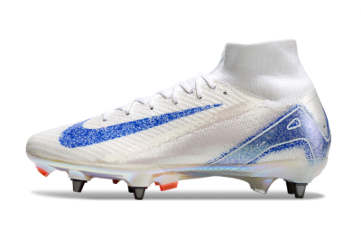 Men's Nike Air Zoom Mercurial Superfly 10 Elite SG Football Boots - Beige/White/Blue