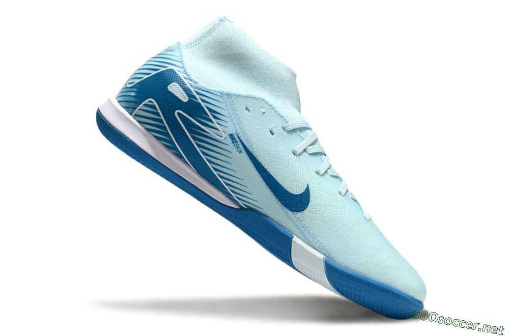Men's Nike Air Zoom Mercurial Superfly 10 Academy IC Football Shoes - Jade/Blue/White 4