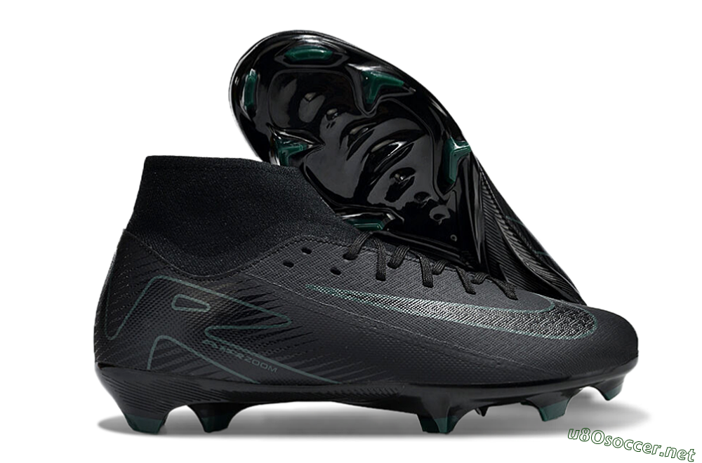 Men's Nike Air Zoom Mercurial Superfly 10 Academy FG Football Boots - Black/Green 2
