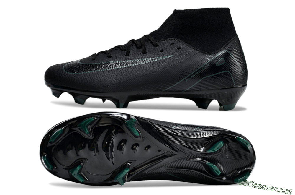 Men's Nike Air Zoom Mercurial Superfly 10 Academy FG Football Boots - Black/Green 1