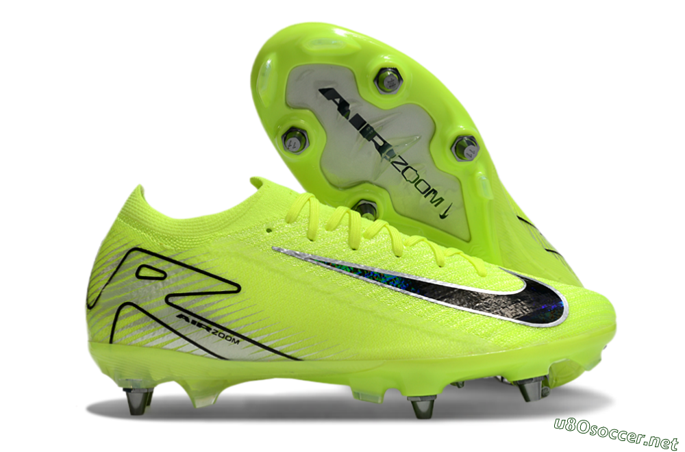 Men's Nike Air Zoom Mercurial Vapor 16 Elite SG Football Boots - Yellow/Black/Silver 2