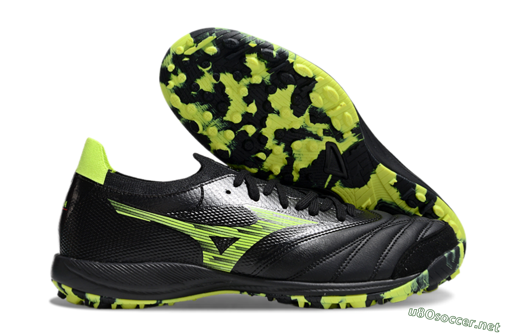 Men's Mizuno Morelia Neo Sala M8 TF Football Shoes - Black/Yellow 2