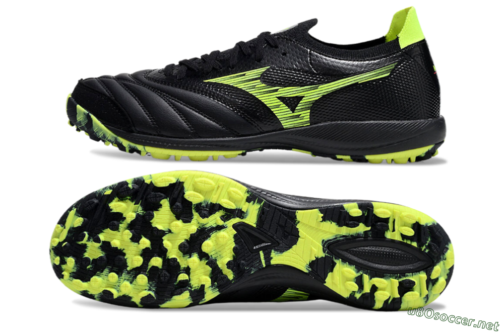 Men's Mizuno Morelia Neo Sala M8 TF Football Shoes - Black/Yellow 1