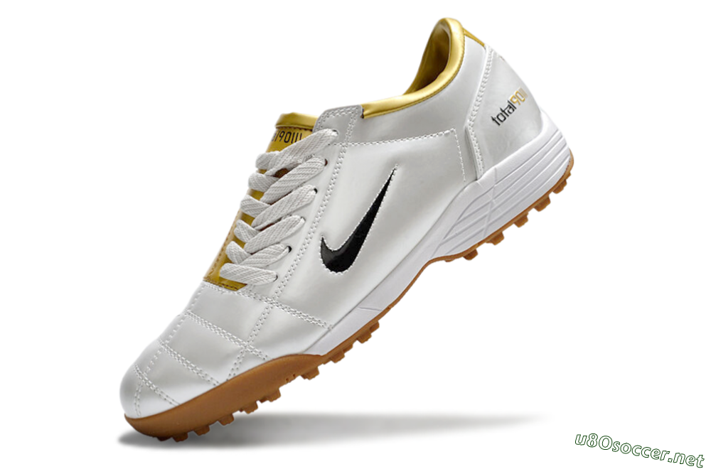 Men's Nike Total 90 II TF Football Shoes - Silver/Black/Gold 5