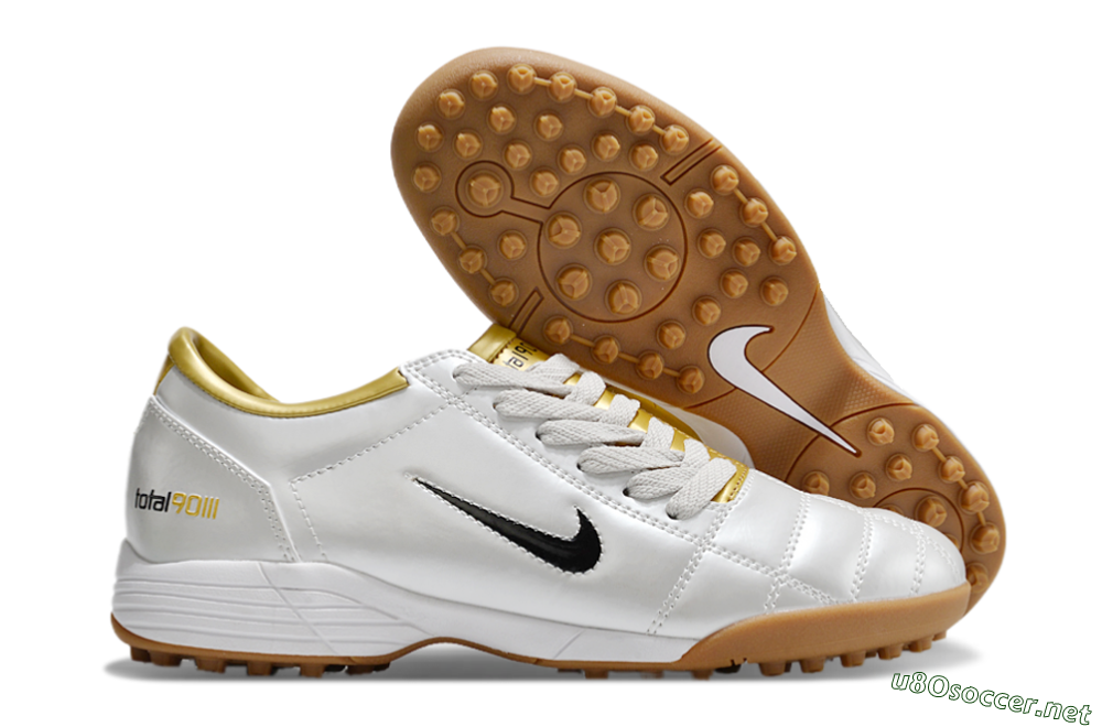 Men's Nike Total 90 II TF Football Shoes - Silver/Black/Gold 2
