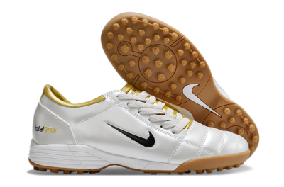 Men's Nike Total 90 II TF Football Shoes - Silver/Black/Gold