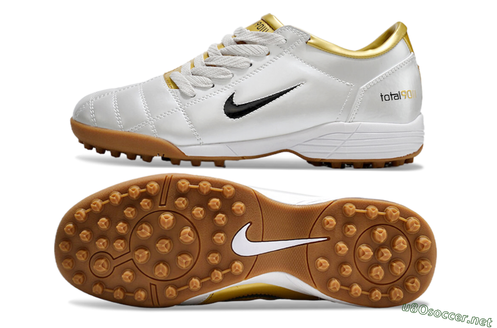 Men's Nike Total 90 II TF Football Shoes - Silver/Black/Gold 1