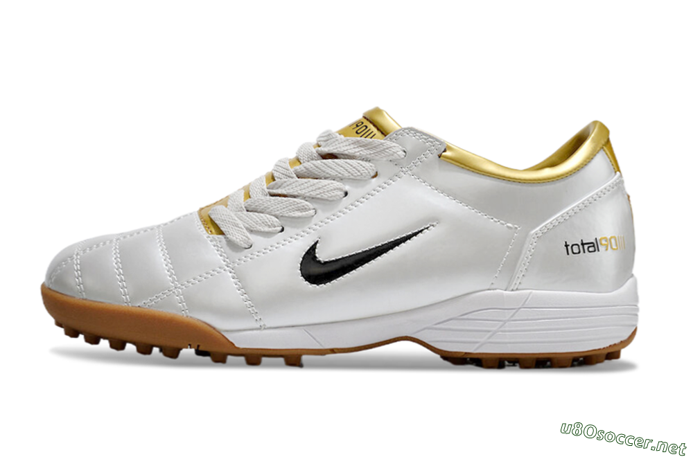 Men's Nike Total 90 II TF Football Shoes - Silver/Black/Gold 0