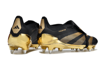 Men's Adidas Predator Elite Foldover Tongue SG Football Boots - Black/Gold