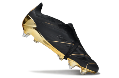 Men's Adidas Predator Elite Foldover Tongue SG Football Boots - Black/Gold
