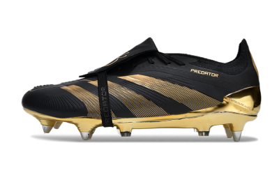 Men's Adidas Predator Elite Foldover Tongue SG Football Boots - Black/Gold