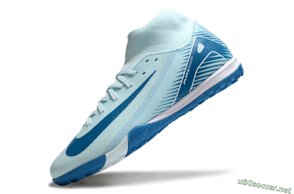 Men's Nike Air Zoom Mercurial Superfly 10 Academy TF Football Shoes - Jade/Blue/White 5