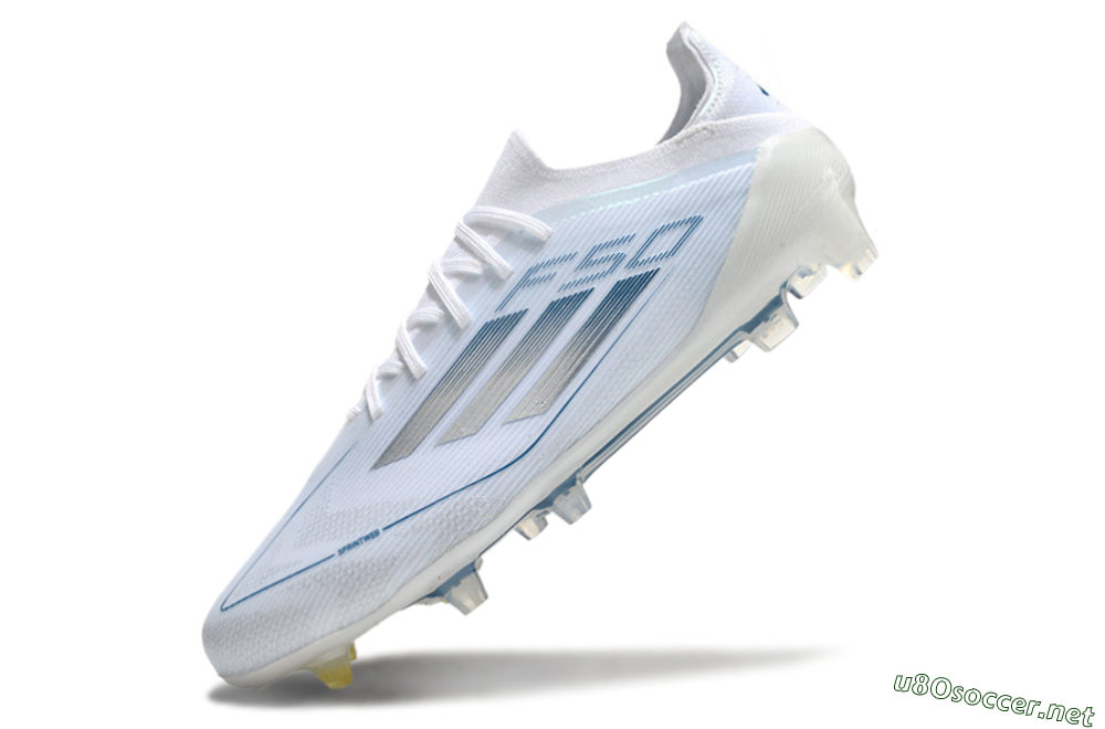 Men's Adidas F50 Elite FG Football Boots - White/Silver/Blue 5
