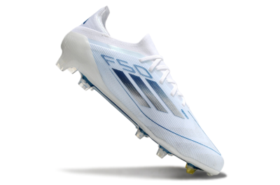Men's Adidas F50 Elite FG Football Boots - White/Silver/Blue