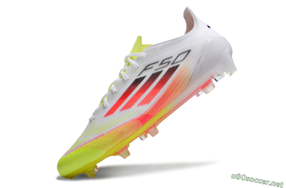 Men's Adidas F50 Elite FG Football Boots - White/Yellow/Red 5