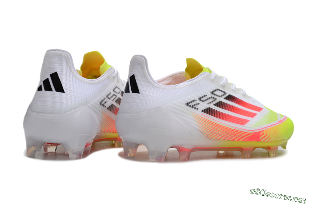 Men's Adidas F50 Elite FG Football Boots - White/Yellow/Red 6