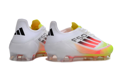 Men's Adidas F50 Elite FG Football Boots - White/Yellow/Red