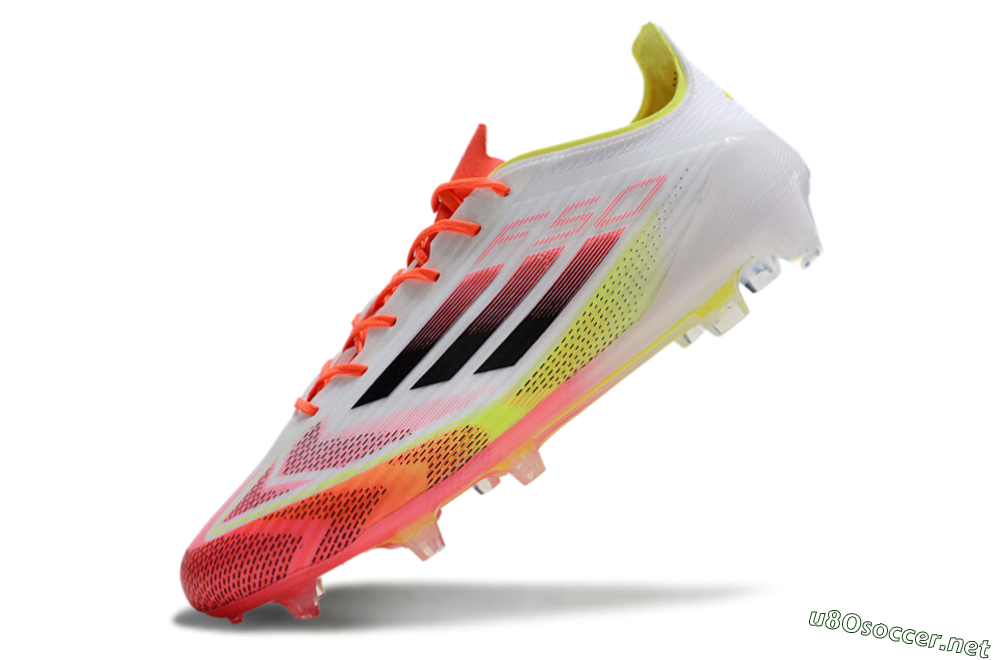 Men's Adidas F50 Elite FG Football Boots - White/Red/Yellow 5