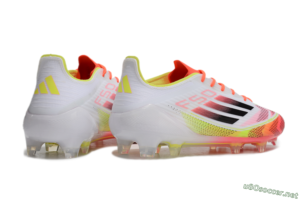 Men's Adidas F50 Elite FG Football Boots - White/Red/Yellow 6