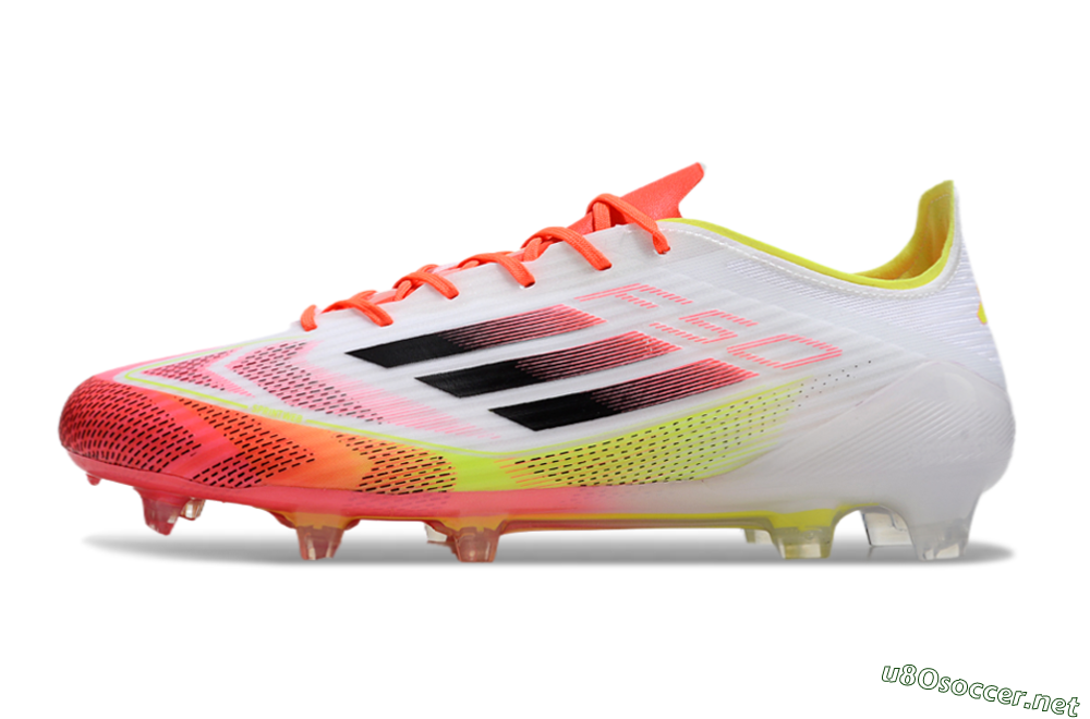 Men's Adidas F50 Elite FG Football Boots - White/Red/Yellow 0