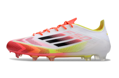 Men's Adidas F50 Elite FG Football Boots - White/Red/Yellow
