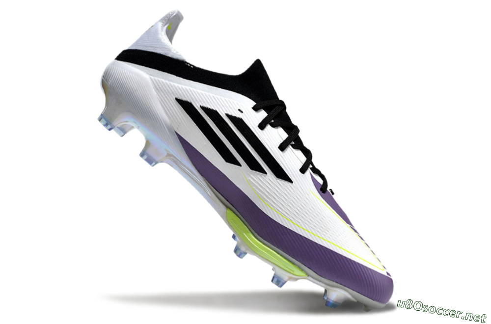Men's Adidas F50 Elite FG Football Boots - White/Black/Purple 4