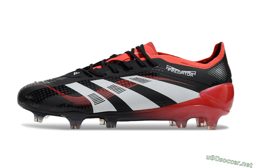 Unisex Adidas Predator 24 Elite FG Football Boots - Black/White/Red 0