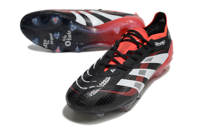 Unisex Adidas Predator 24 Elite FG Football Boots - Black/White/Red