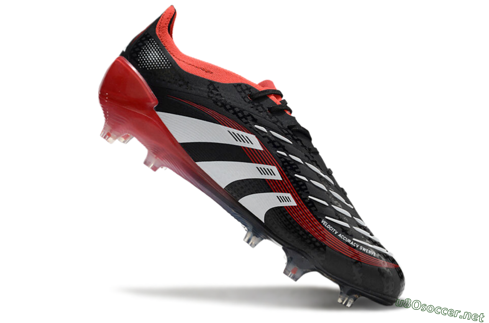 Unisex Adidas Predator 24 Elite FG Football Boots - Black/White/Red 4