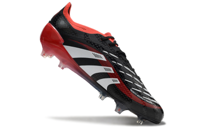 Unisex Adidas Predator 24 Elite FG Football Boots - Black/White/Red