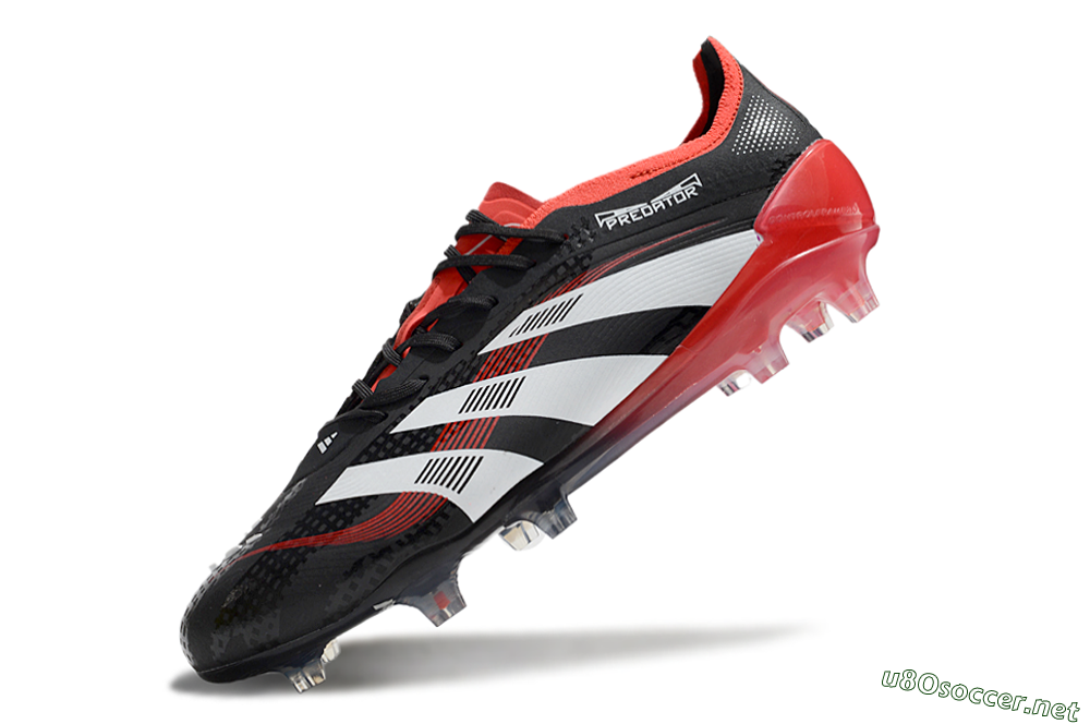 Unisex Adidas Predator 24 Elite FG Football Boots - Black/White/Red 5