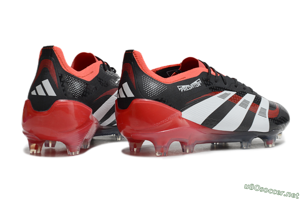 Unisex Adidas Predator 24 Elite FG Football Boots - Black/White/Red 6