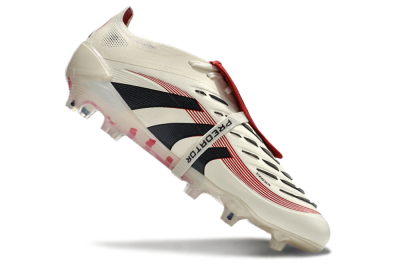Men's Adidas Predator Elite Foldover Tongue FG Football Boots - Beige/Black/Red