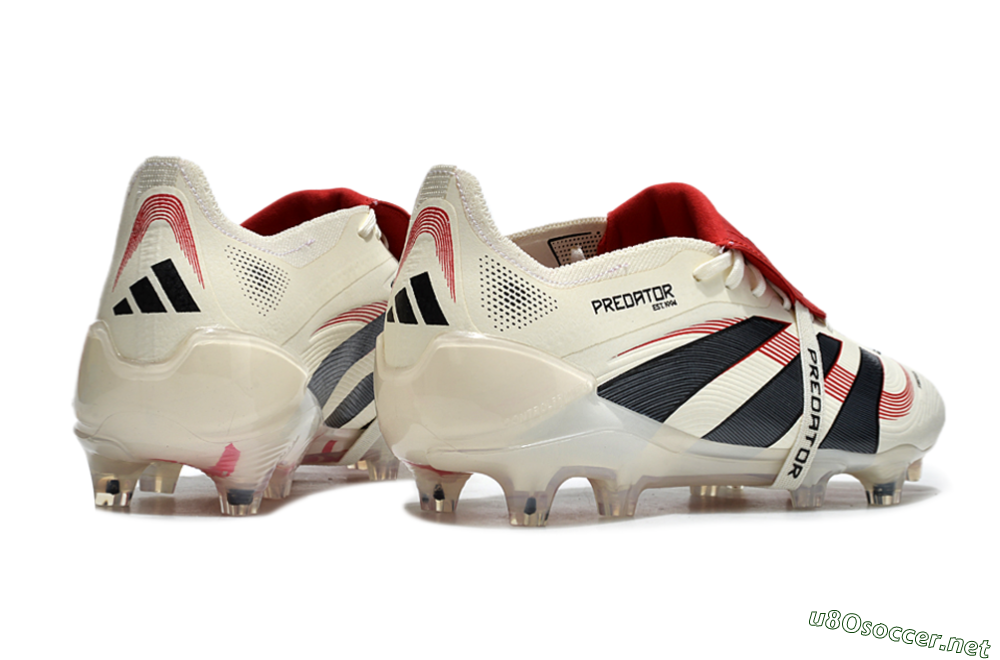 Men's Adidas Predator Elite Foldover Tongue FG Football Boots - Beige/Black/Red 1