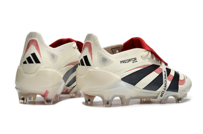 Men's Adidas Predator Elite Foldover Tongue FG Football Boots - Beige/Black/Red