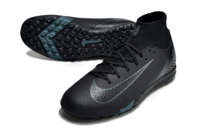 Unisex Nike Air Zoom Mercurial Superfly 10 Elite TF Football Shoes - Black/Green/Silver