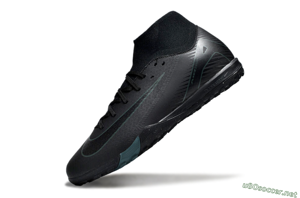Unisex Nike Air Zoom Mercurial Superfly 10 Elite TF Football Shoes - Black/Green/Silver 5