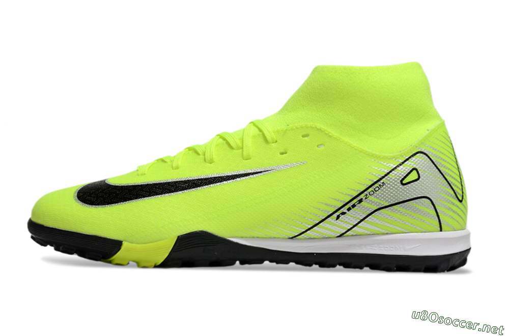 Unisex Nike Air Zoom Mercurial Superfly 10 Elite TF Football Shoes - Yellow/Black/Silver 0