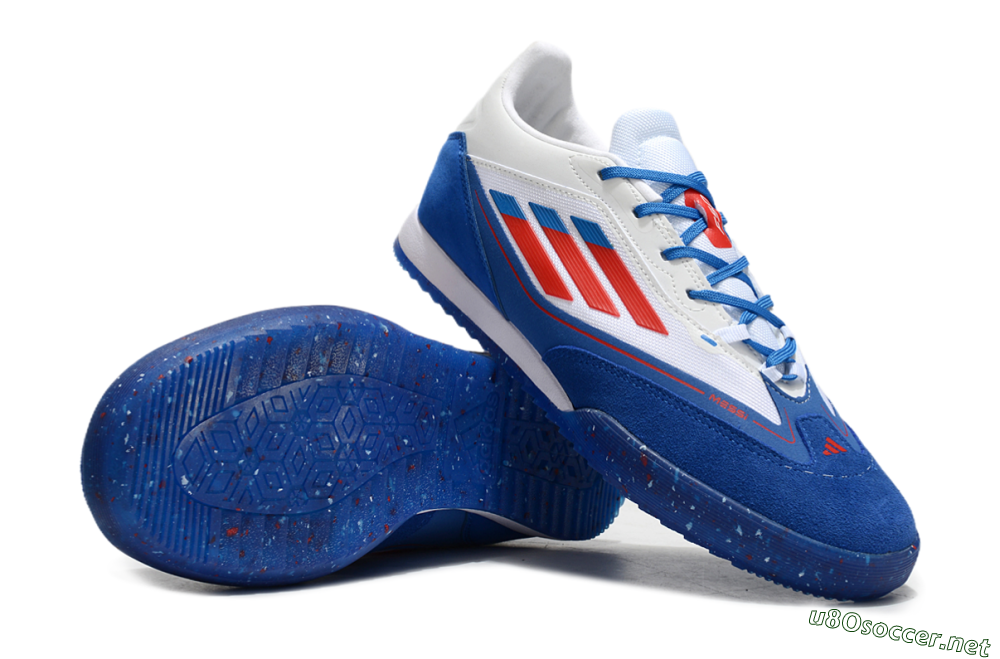 Men's Adidas F50 Elite Messi IC Football Shoes - Blue/White/Red 1