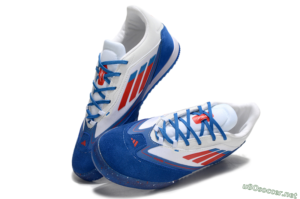 Men's Adidas F50 Elite Messi IC Football Shoes - Blue/White/Red 3